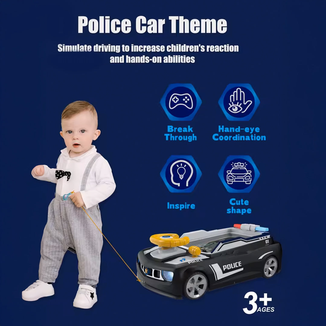 Police Steering Wheel Toy with Lights & Sounds - Toyspry