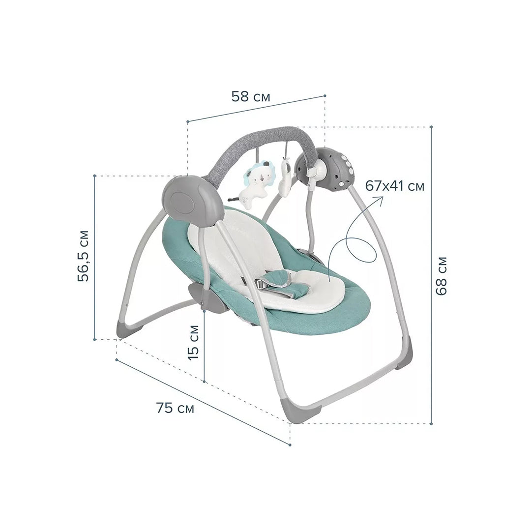 Fitch Baby Automatic Electric Swing - 5-Speed Portable Rocker - Toyspry