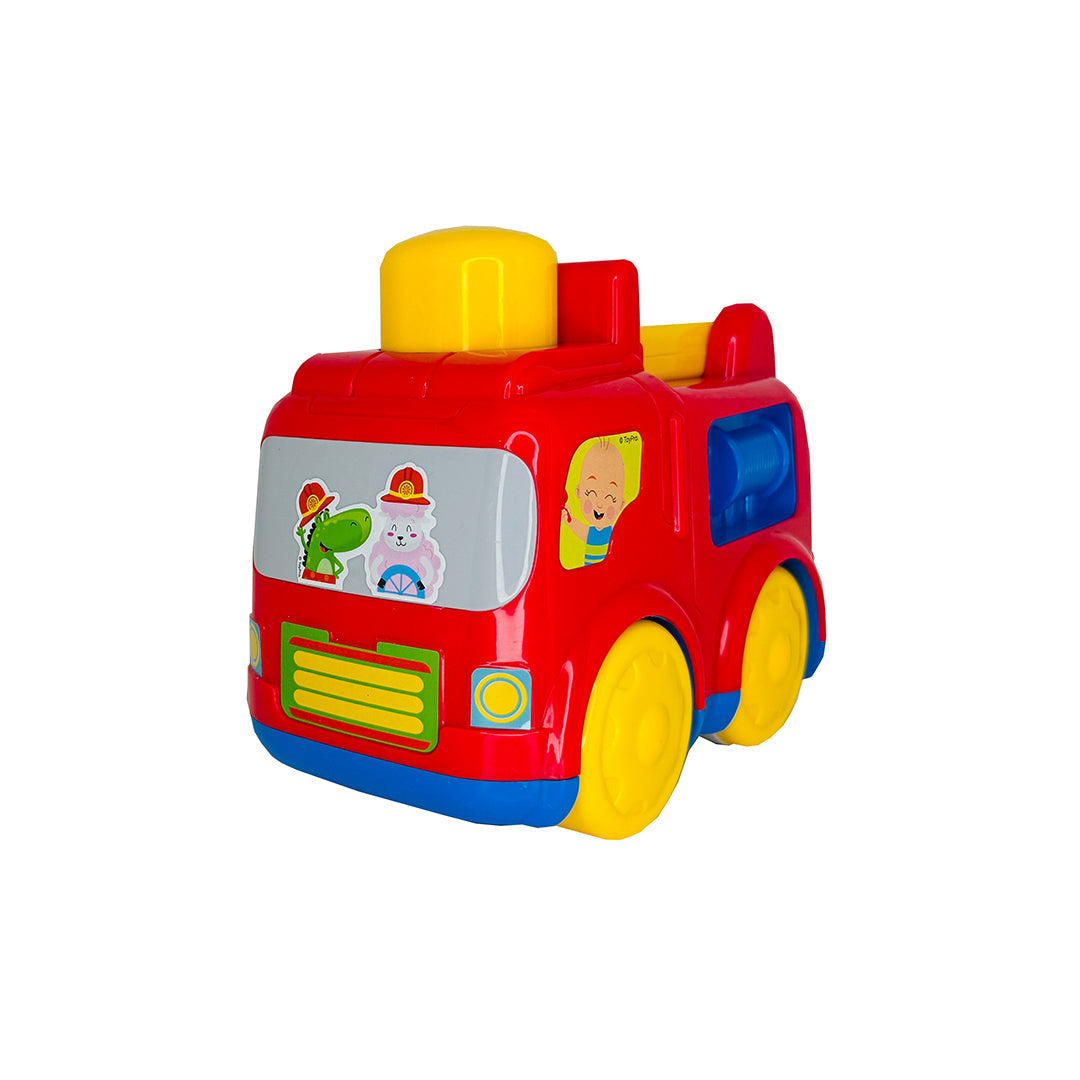 Hapee Capee Press N' Go Rescue Fire Engine - Push Toy - Toyspry