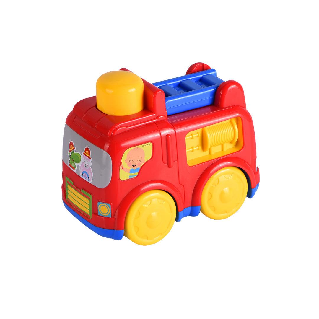 Hapee Capee Press N' Go Rescue Fire Engine - Push Toy - Toyspry