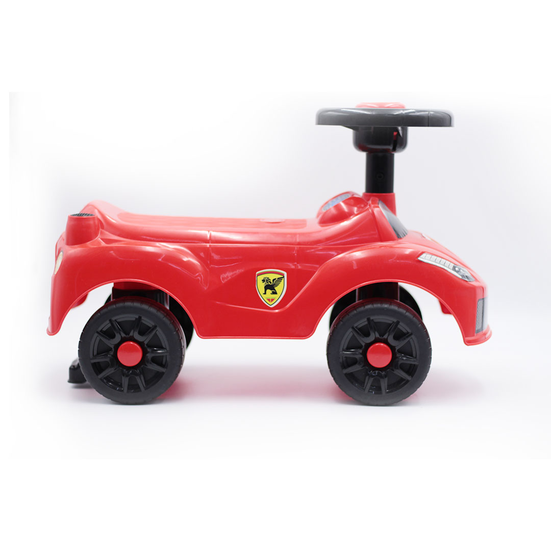 Kids Red Ride-On Push Car Walker & 4-Wheel Baby Push Toy - Toyspry