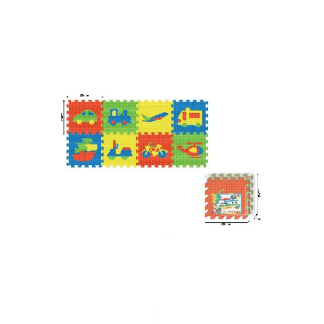 8-Piece Vehicle Puzzle Play Mat & Interlocking Learning Mat - Toyspry