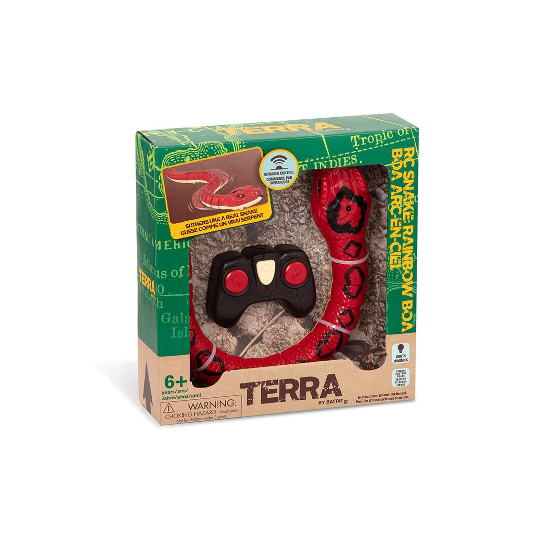 Terra RC Emerald Tree Boa - Remote Control Slithering Snake Toy (red) - Toyspry