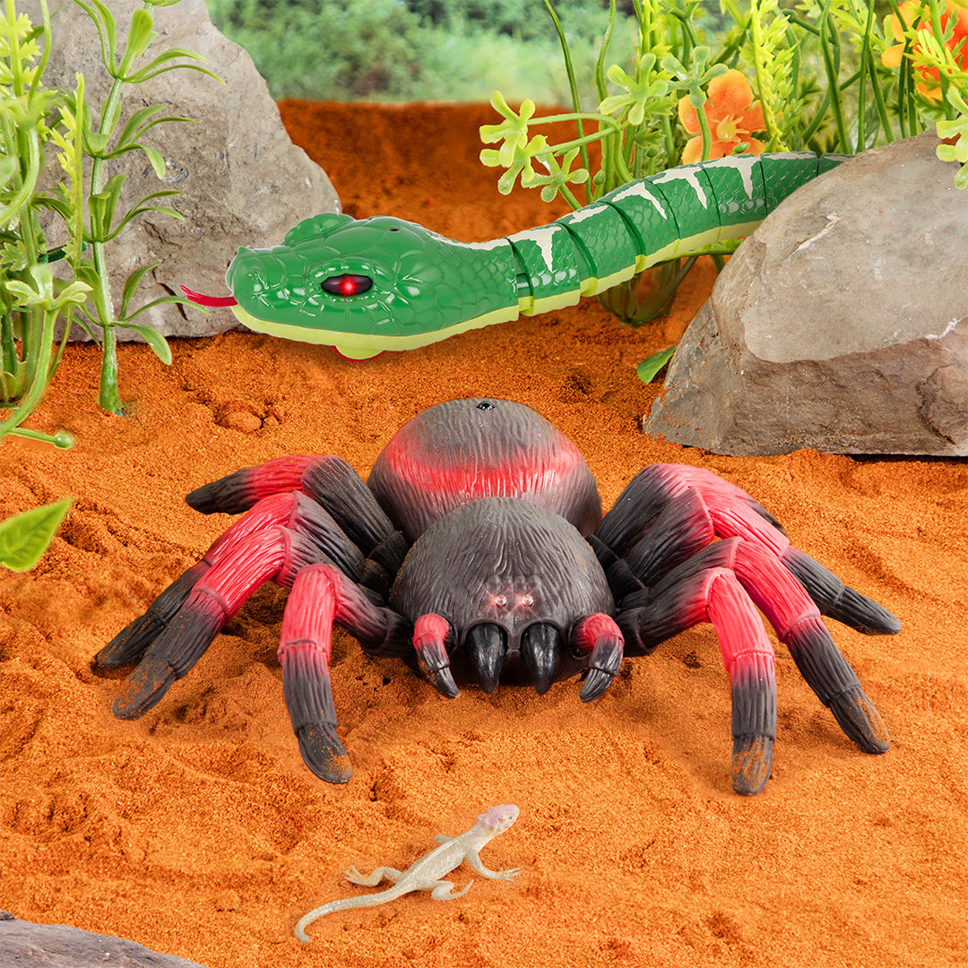 Terra RC Tarantula (Red) - Realistic Remote Control Spider Toy - Toyspry