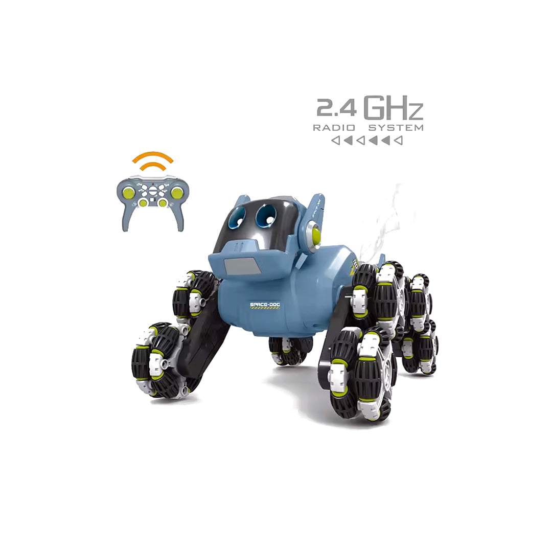 RC Stunt Mechanical Dog Toy Car - 8 Wheel Robot Dog with Remote Control for Kids
