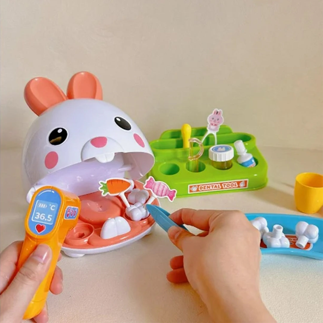 Rabbit Dentist Toy Pretend Play Doctor Set - Toyspry