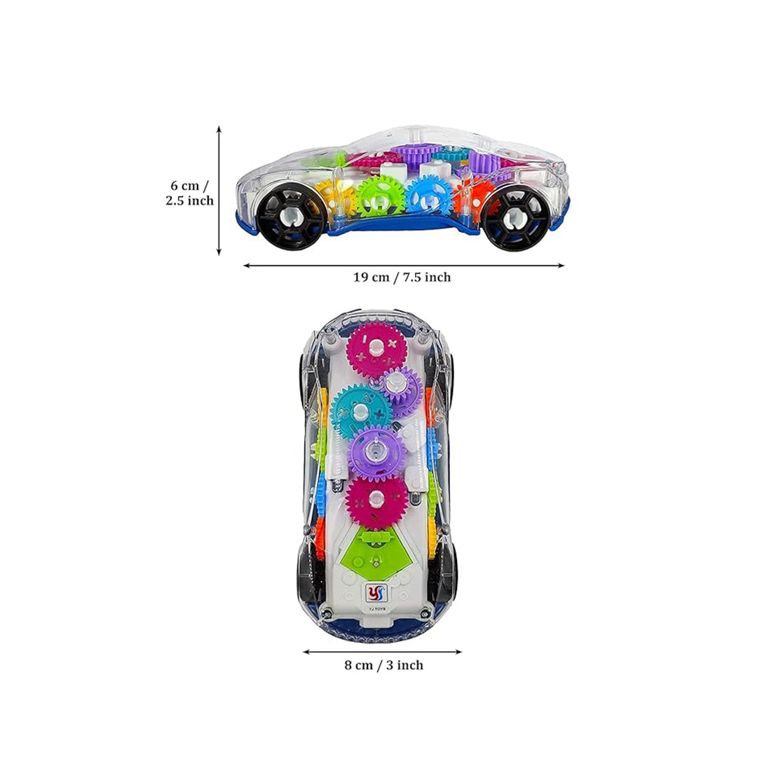 360° Rotating Toy Car with Lights & Music - Toyspry