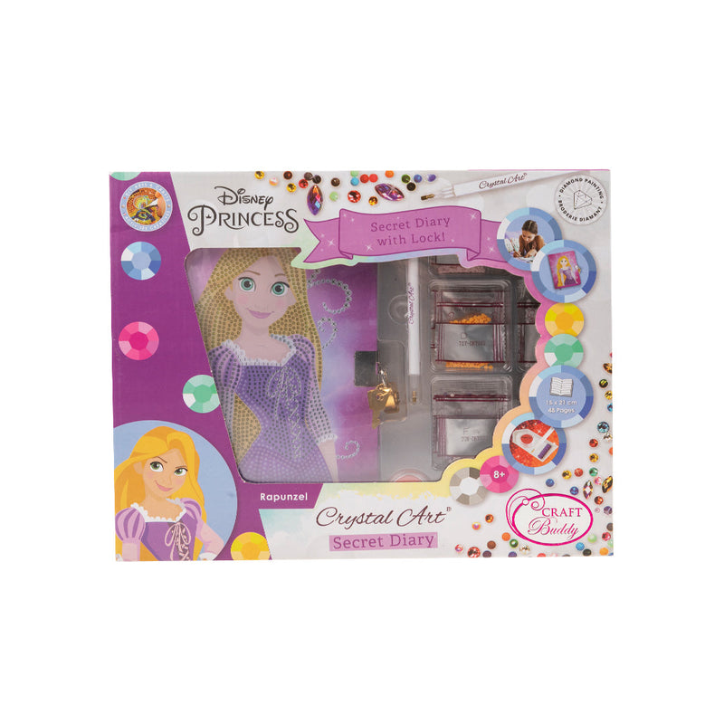 Craft Buddy Disney Princess Rapunzel Crystal Art Secret Diary