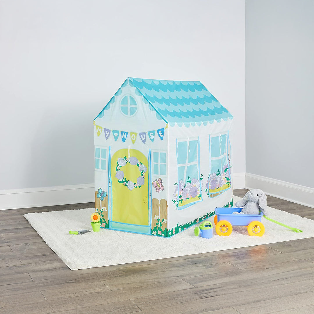 Foldable playhouse for home playground and screen-free play.
