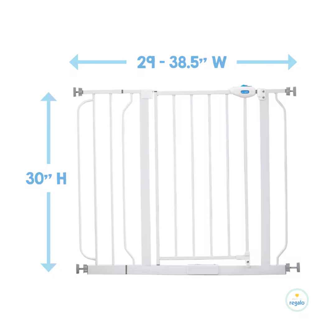 Regalo Extra Tall Safety Gate (White) - Baby & Toddler Gate - Toyspry