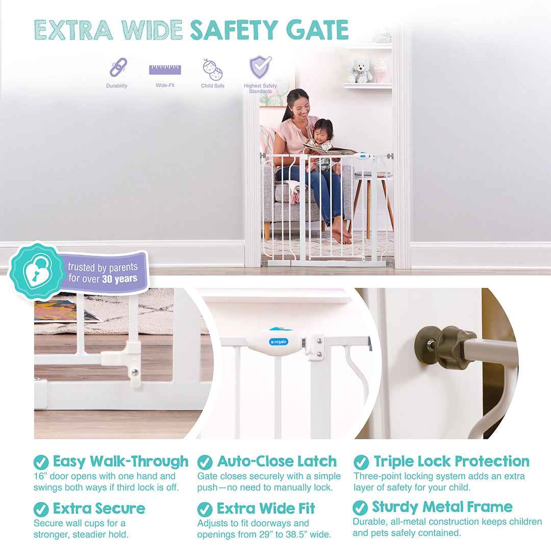 Regalo Extra Wide - Baby Safety Gate - Toyspry