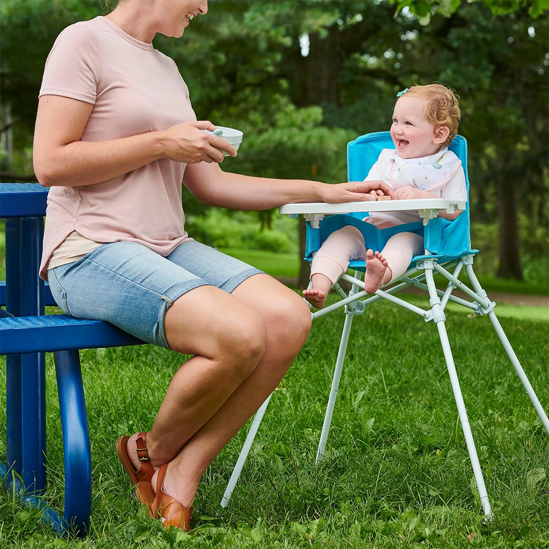 Regalo Portable High Chair - Foldable Baby Seat with Tray - Toyspry