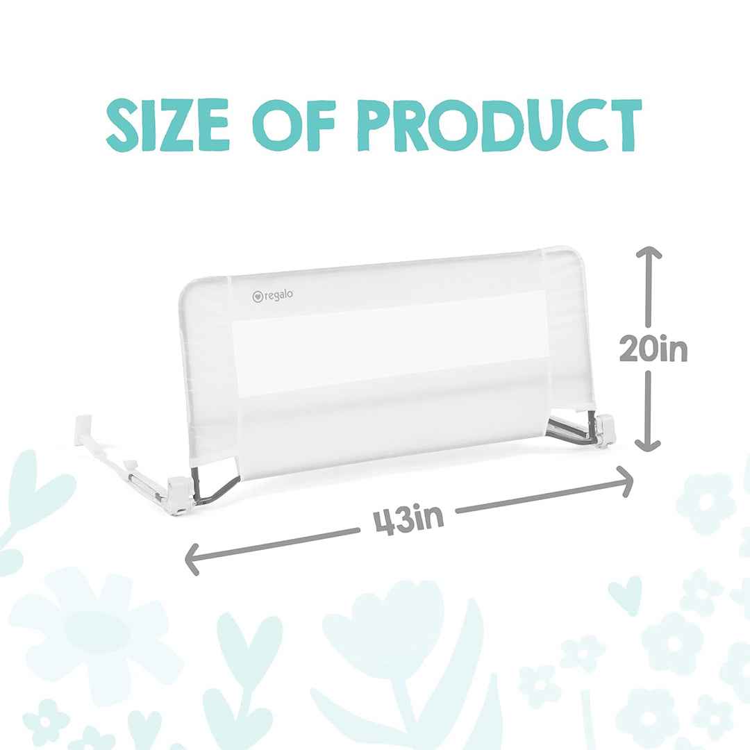 Regalo Toddler Bed Safety Rail - Kids Bed Guard with Anchor - Toyspry