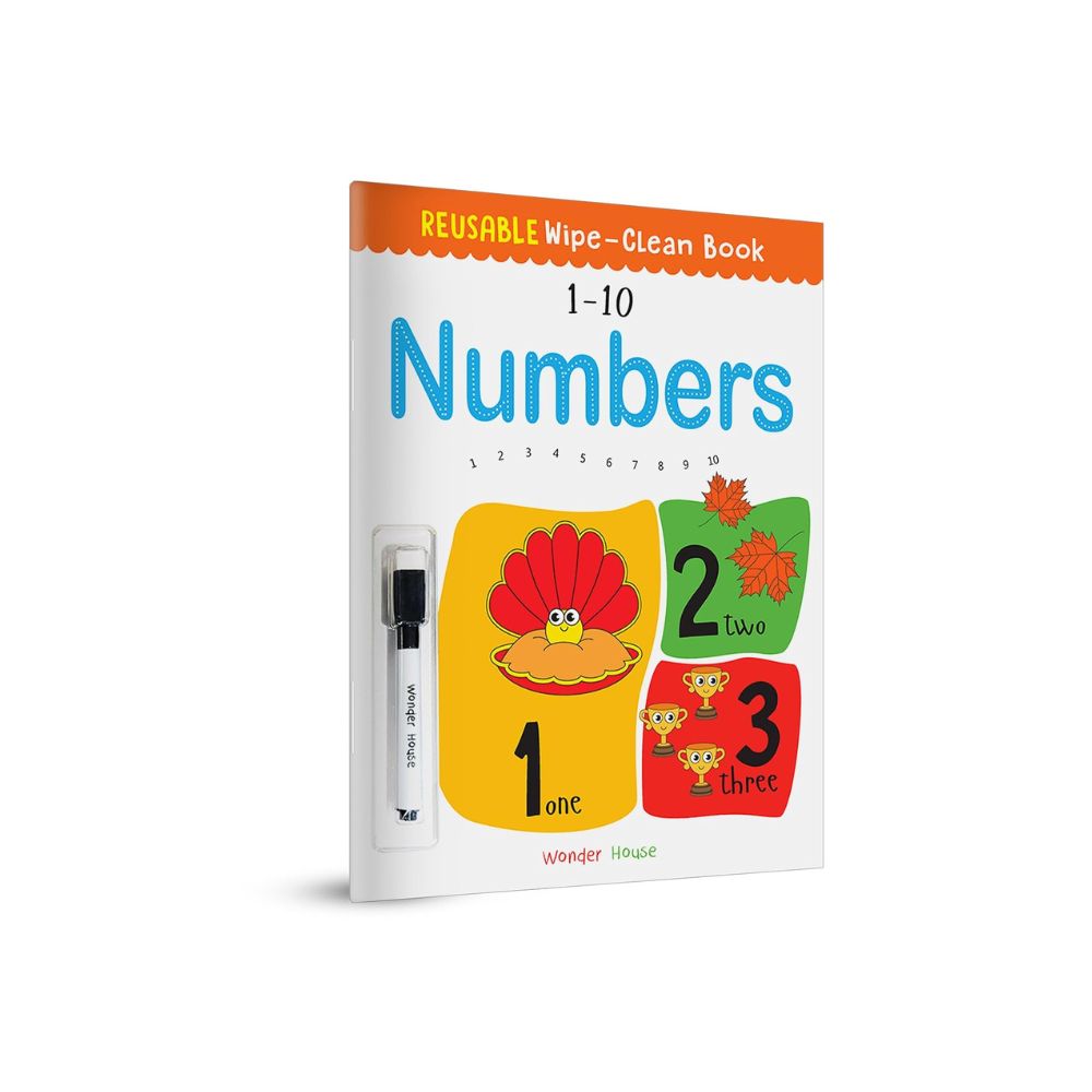 Reusable Wipe & Clean Numbers Tracing Book | 1-10