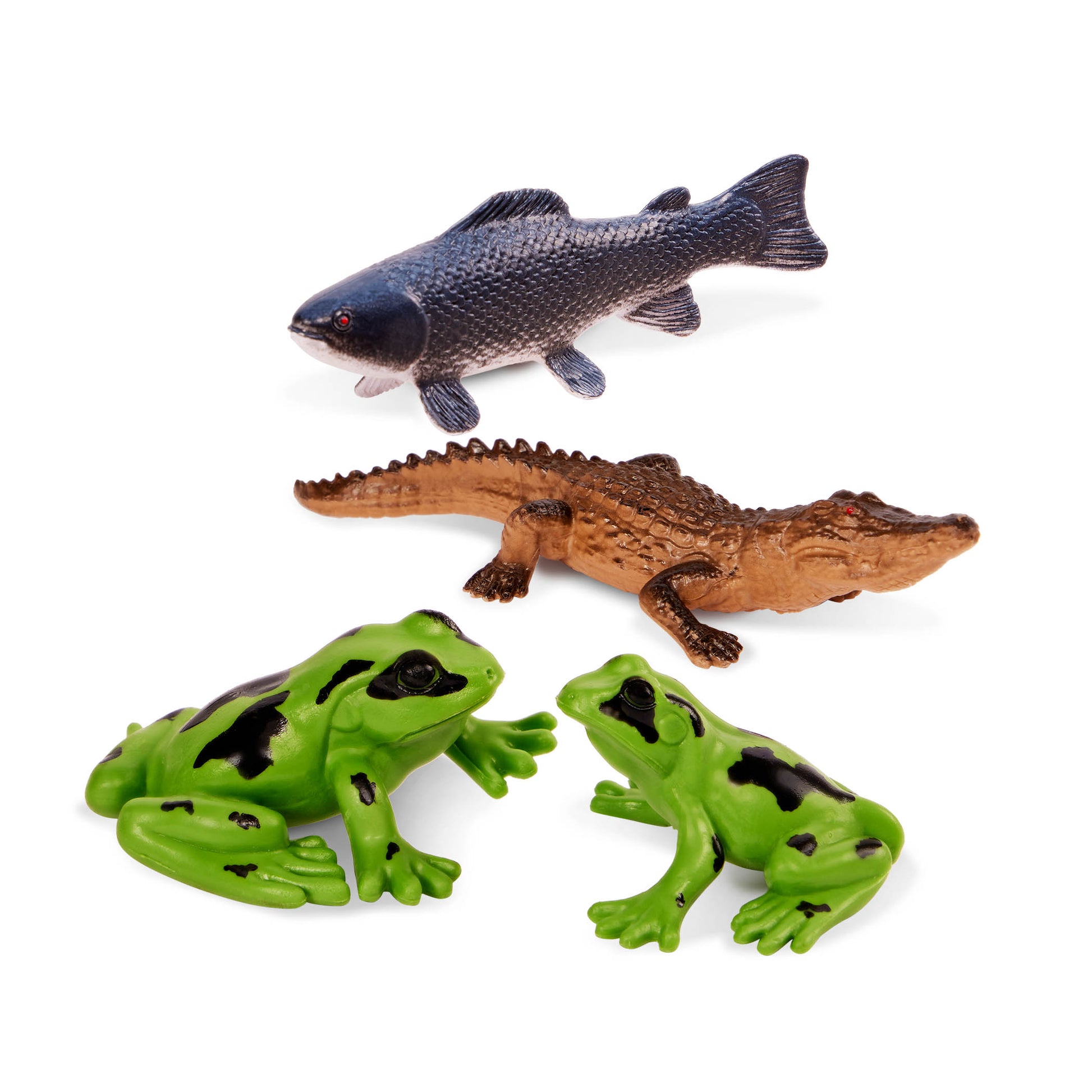 Terra River Animals in a Tube - 8 Piece Animal Figure Playset for Kids