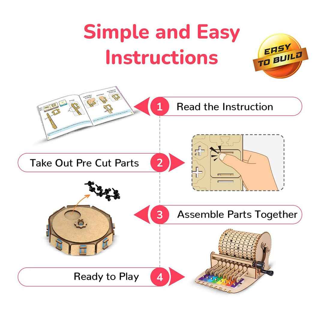 Smartivity Music Machine - DIY Mechanical STEM Kit (8Y+) - Toyspry