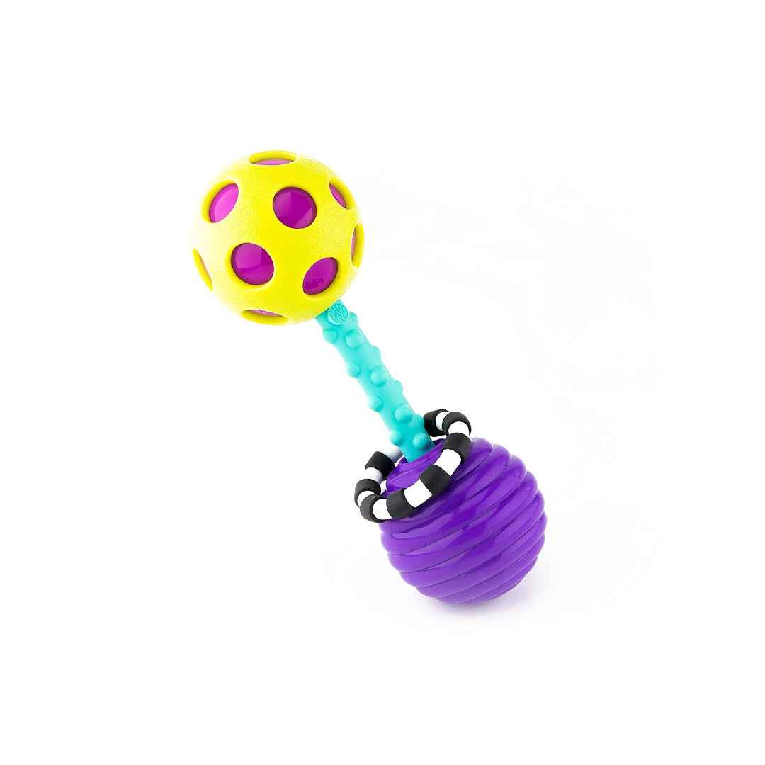 Sassy Bend & Flex Barbell Rattle - Teether & Baby Toy (6M+) - Toyspry
