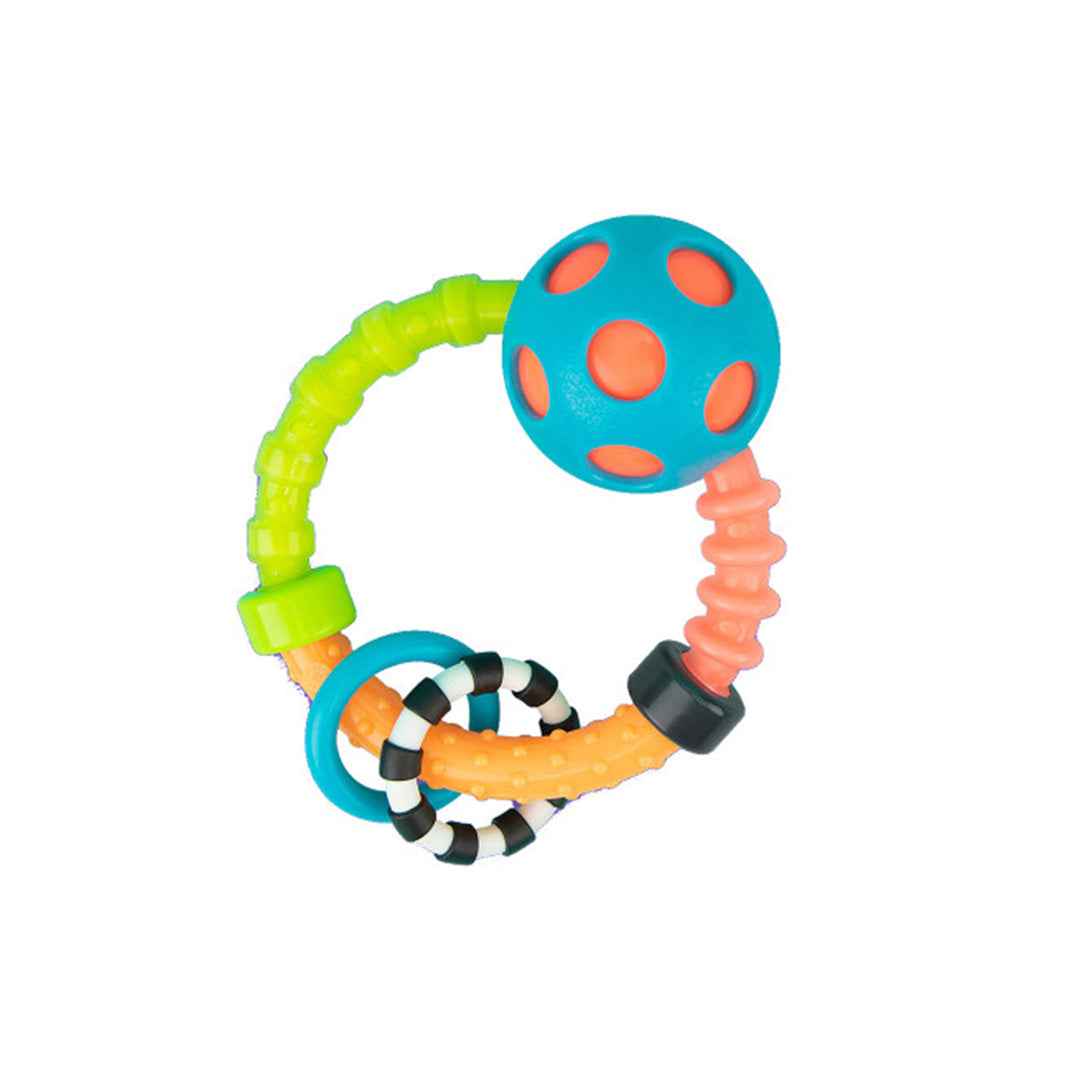 Sassy Bend & Flex Ring Rattle - Sensory Teether Baby Toy (6M+)