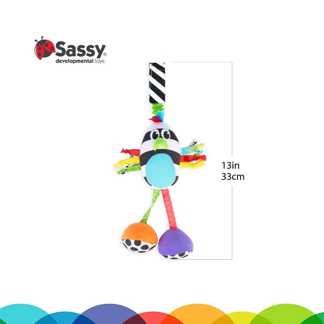 Sassy Boppin Birdie - Soft Chime Sensory Baby Toy (Newborn+)