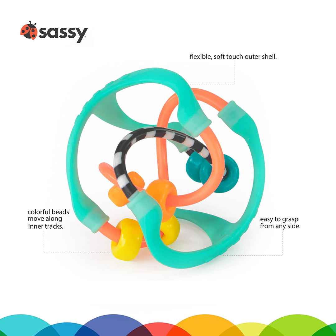 Sassy Busy Ball - Sensory & Educational Baby Toy (3M+)