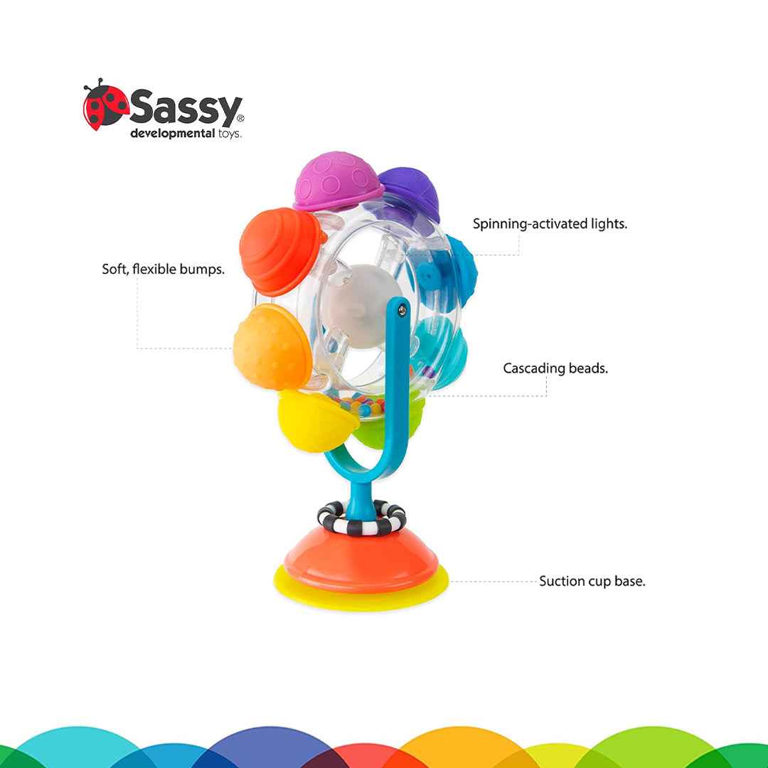 Sassy Light Up Rainbow Reel - Interactive Highchair Toy (6M+)