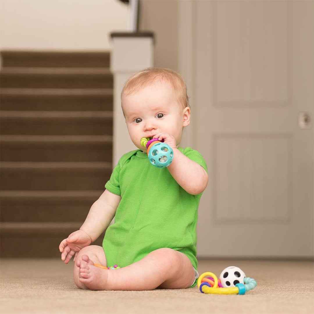 Sassy Peek-a-Boo Beads Rattle - Sensory Teether Toy (3M+)