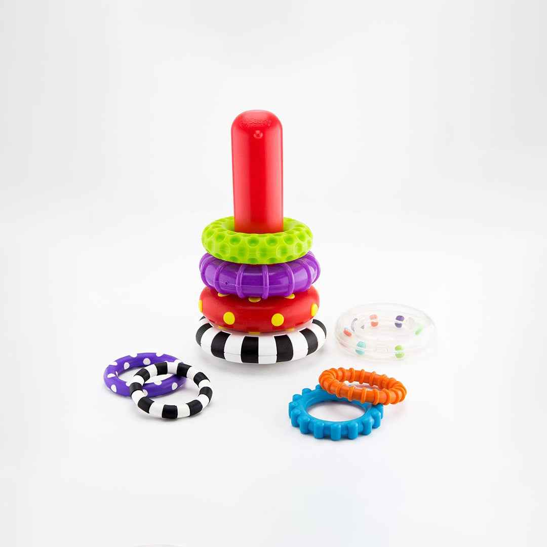 Sassy Stacks of Circles - Educational Baby Stacking Toy (6M+) - Toyspry