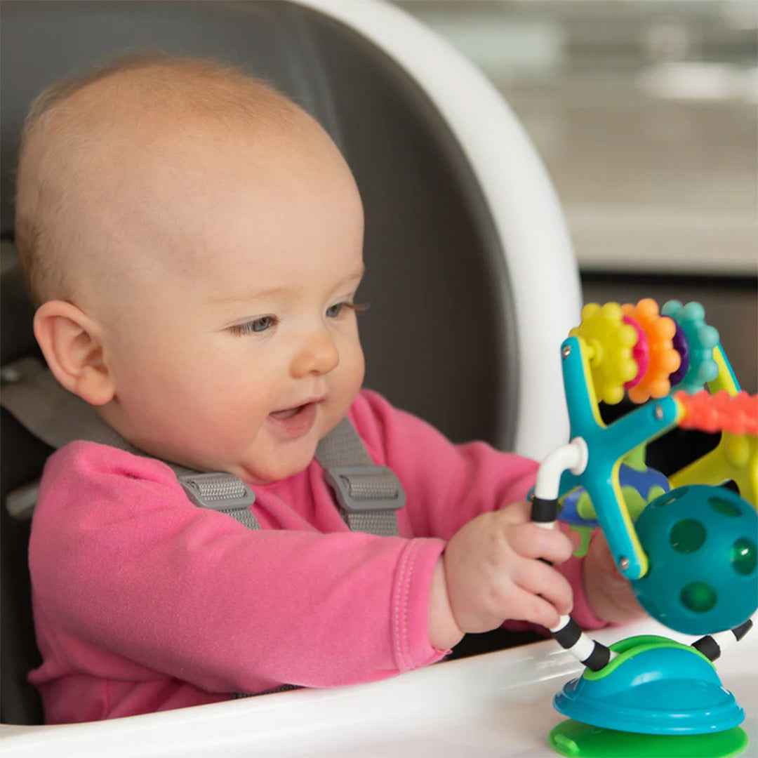 Sassy 2-in-1 Ferris Wheel Suction Toy - Interactive Highchair Toy (6M+) - Toyspry