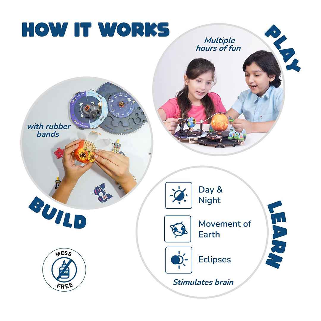 Smartivity Earth-Sun-Moon Model - DIY Space STEM Kit (8Y+) - Toyspry