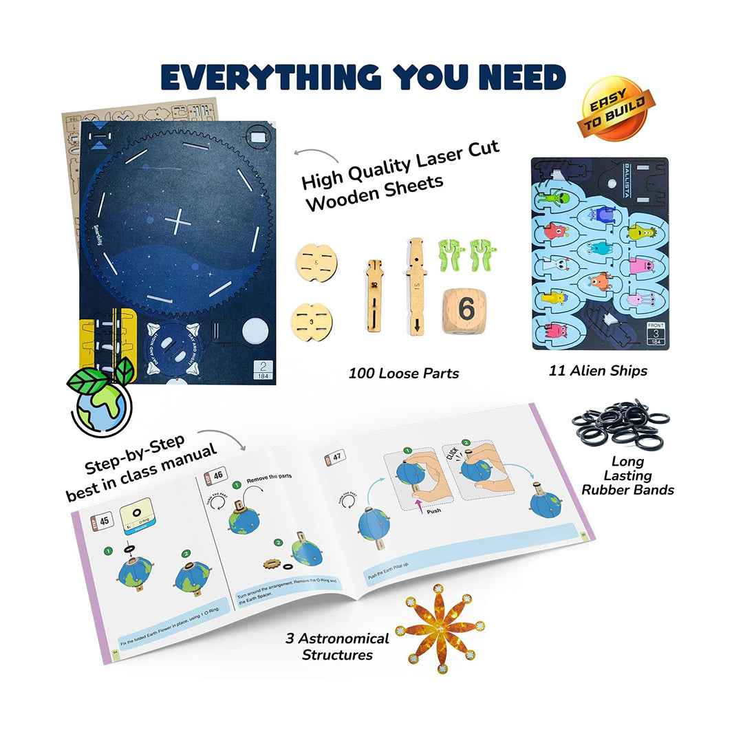 Smartivity Earth-Sun-Moon Model - DIY Space STEM Kit (8Y+) - Toyspry