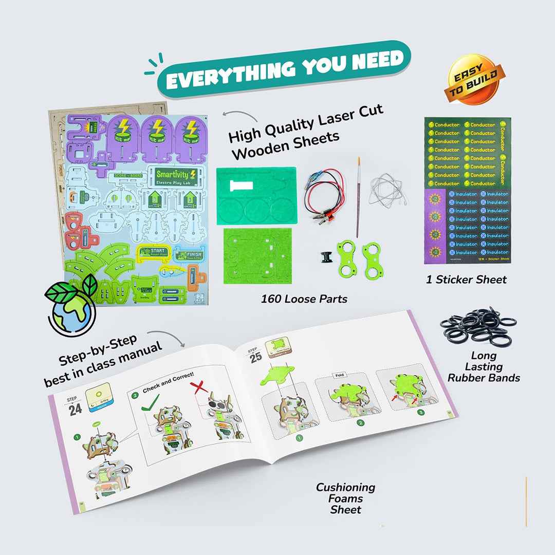 Smartivity Electro Play Lab - DIY Circuit Robot STEM Kit (8Y+) - Toyspry