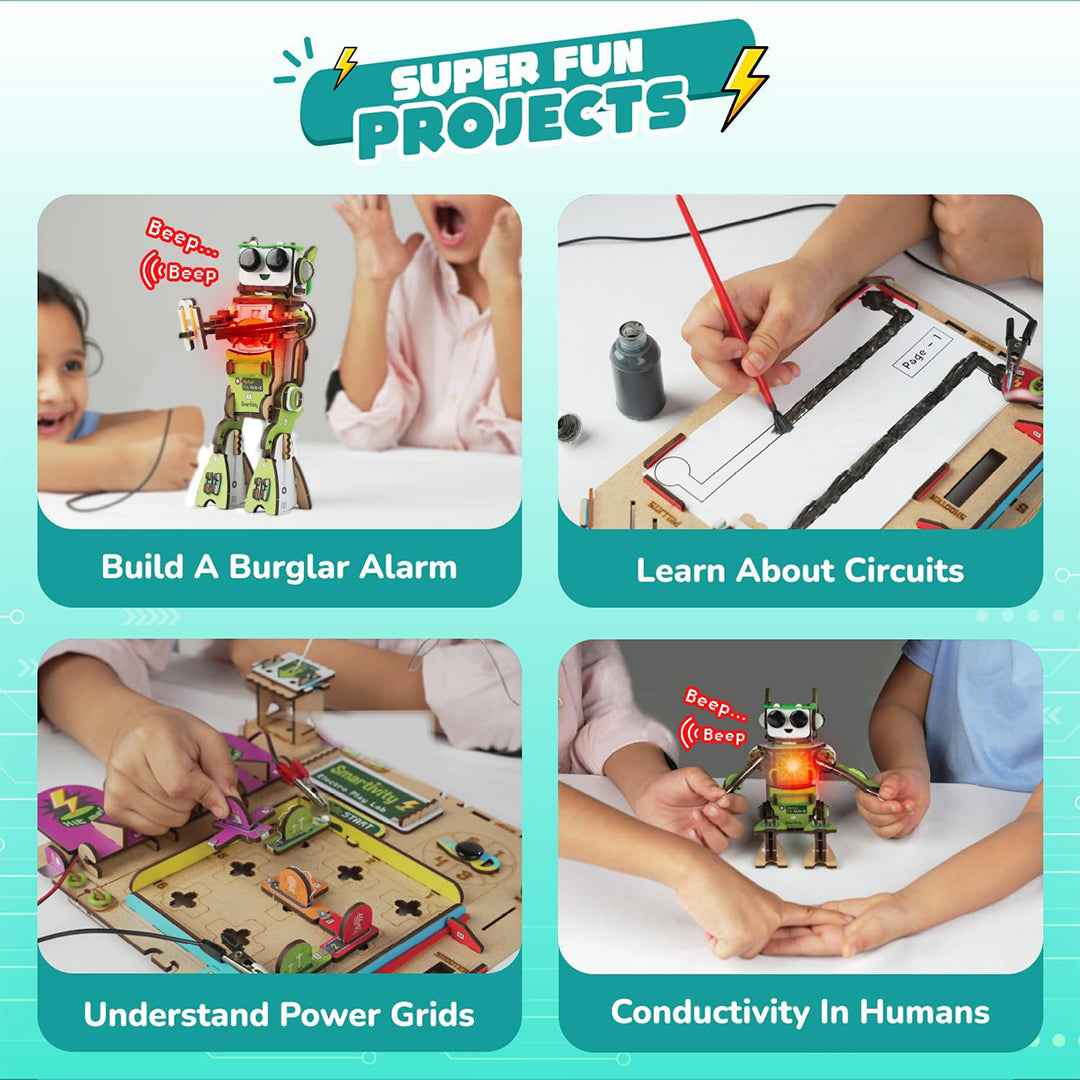 Smartivity Electro Play Lab - DIY Circuit Robot STEM Kit (8Y+) - Toyspry