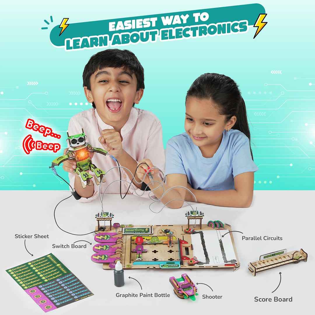 Smartivity Electro Play Lab - DIY Circuit Robot STEM Kit (8Y+) - Toyspry