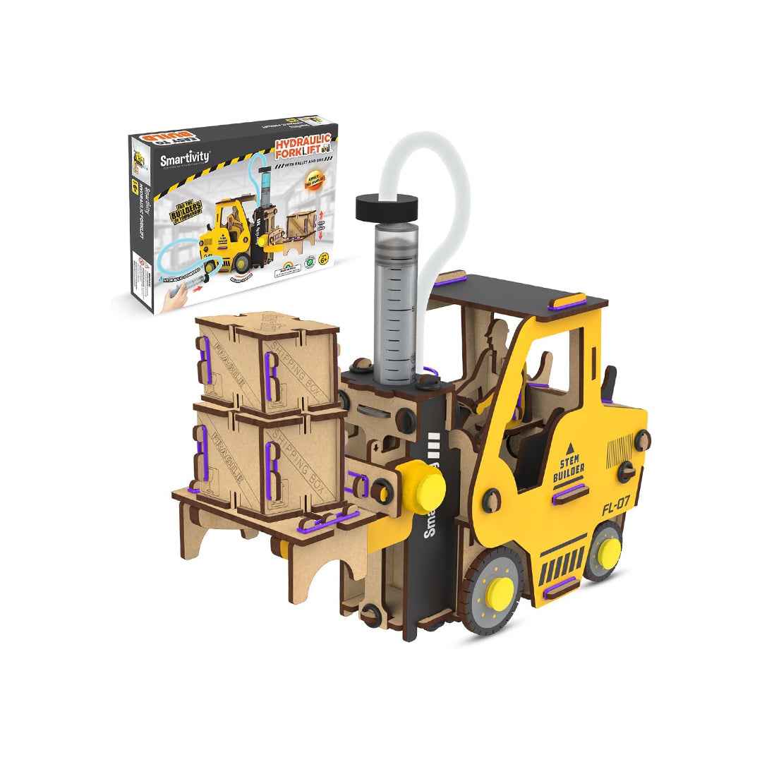 Smartivity Hydraulic Forklift Kit - Water-Powered STEM Toy (6Y+) - Toyspry
