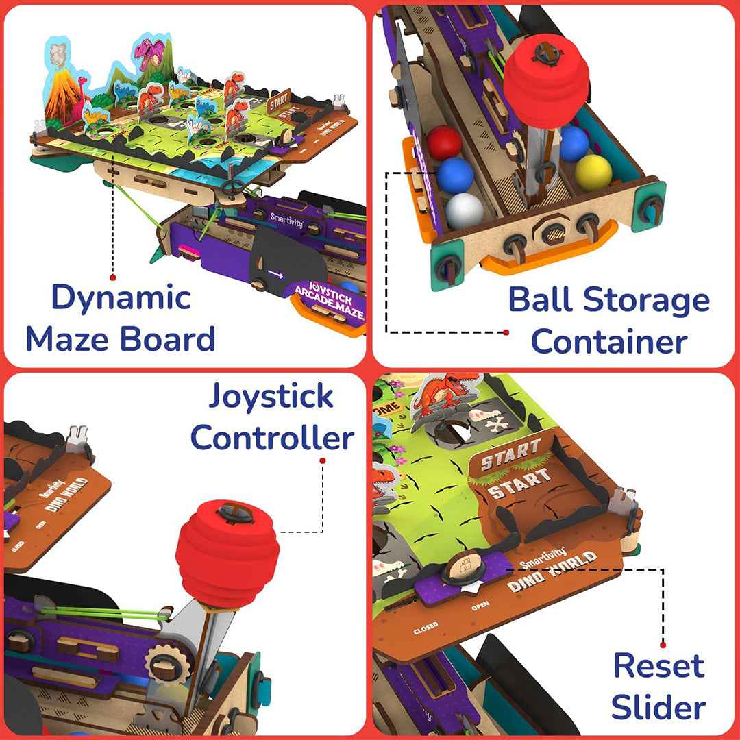 Smartivity Joystick Arcade Maze - 2-in-1 DIY STEM Game (6-14Y) - Toyspry