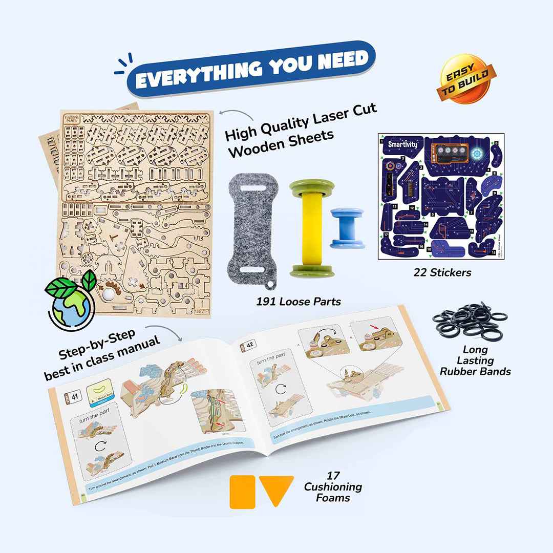 Smartivity Mechanical Hand Kit - DIY Robot Toy (8Y+) - Toyspry
