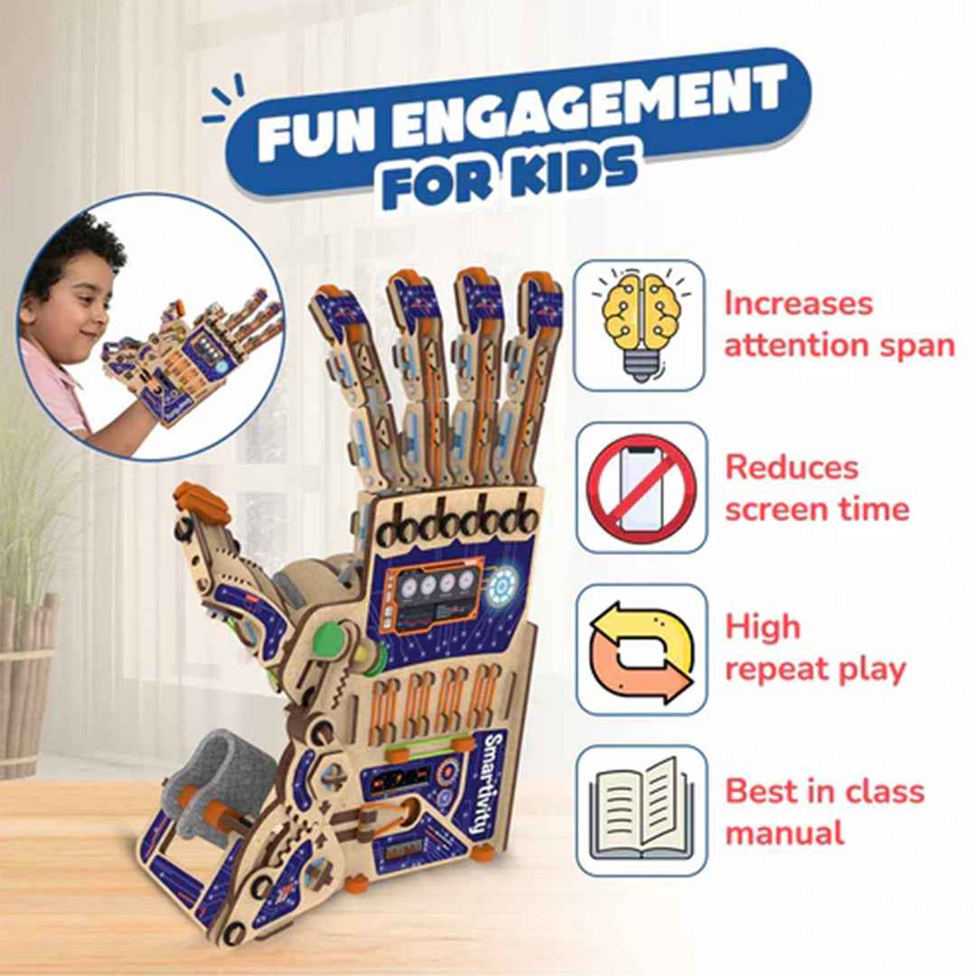 Smartivity Mechanical Hand Kit - DIY Robot Toy (8Y+) - Toyspry