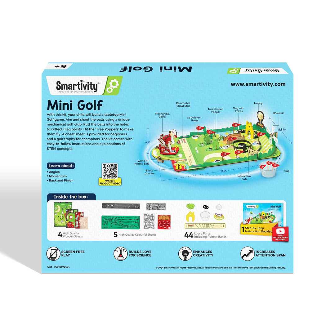 Smartivity Mini Golf Tabletop Game - DIY STEM Game (6-12Y) - Toyspry