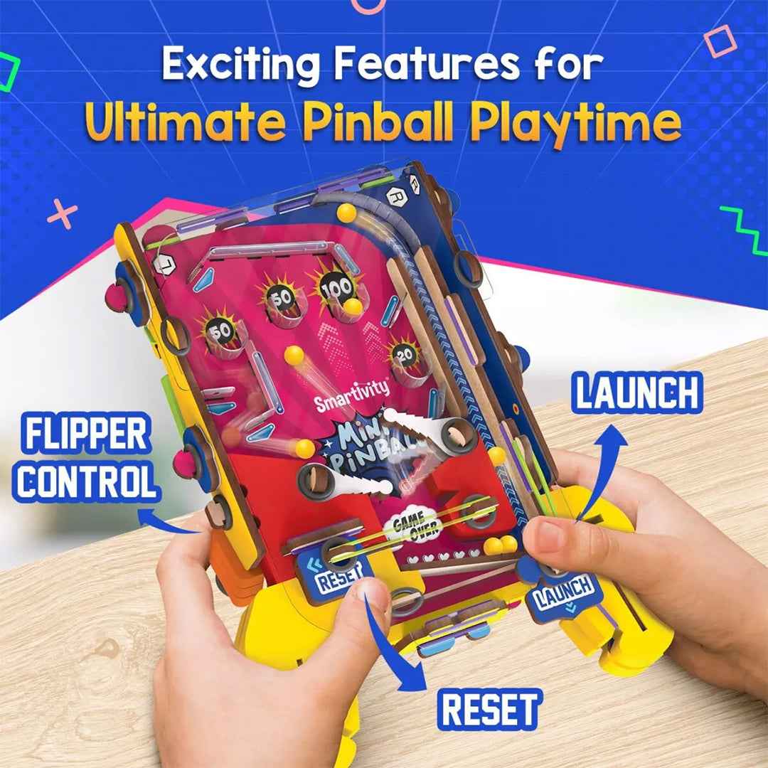 Smartivity Mini Pinball Kit - DIY Mechanical STEM Game (6Y+) - Toyspry