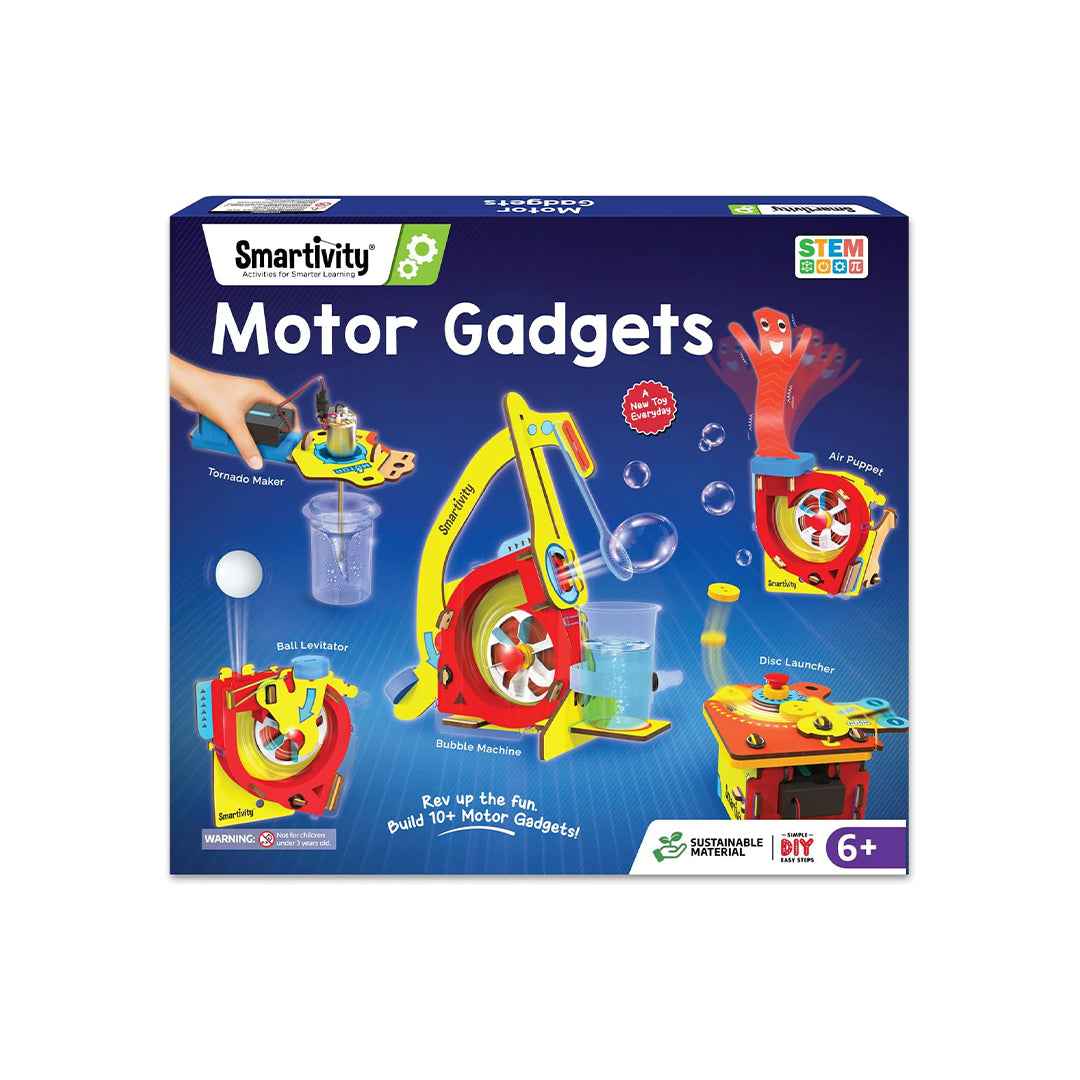 Smartivity Motor Gadgets - 10-in-1 DIY STEM Kit (6Y+) - Toyspry