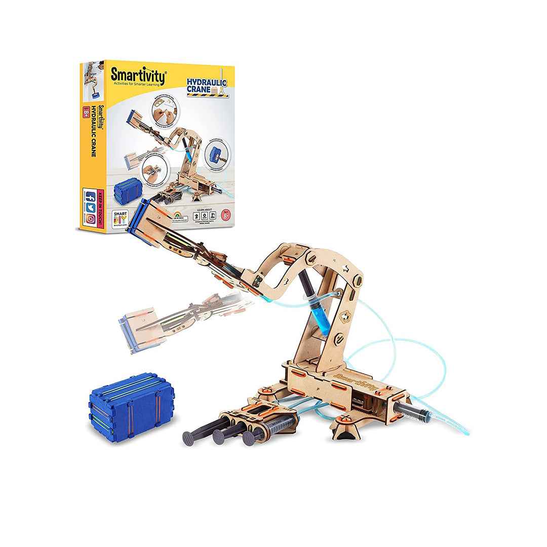 Smartivity Hydraulic Crane - DIY STEM Building Kit (8Y+) - Toyspry