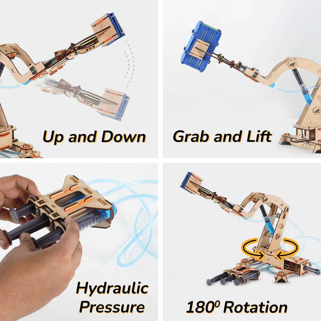 Smartivity Hydraulic Crane - DIY STEM Building Kit (8Y+) - Toyspry