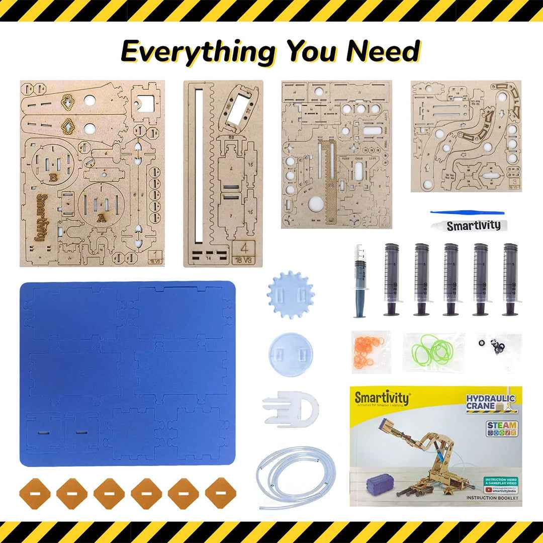 Smartivity Hydraulic Crane - DIY STEM Building Kit (8Y+) - Toyspry