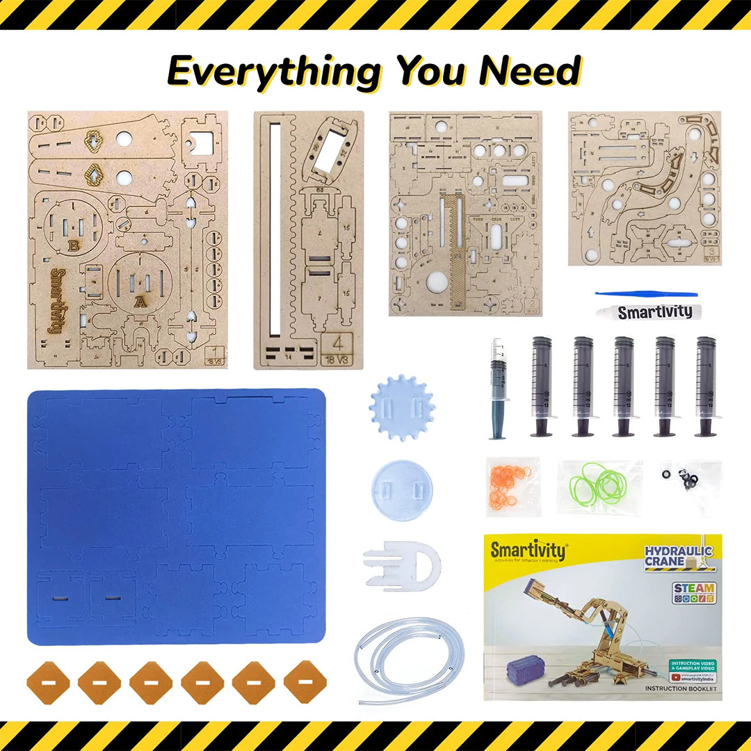 Smartivity Pump It Move It Hydraulic Crane | DIY STEM Kit