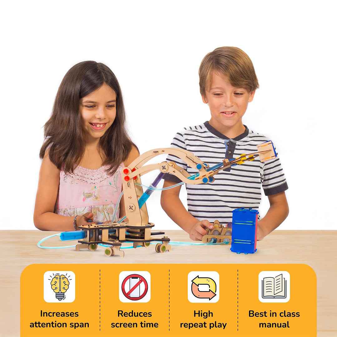Smartivity Hydraulic Crane - DIY STEM Building Kit (8Y+) - Toyspry