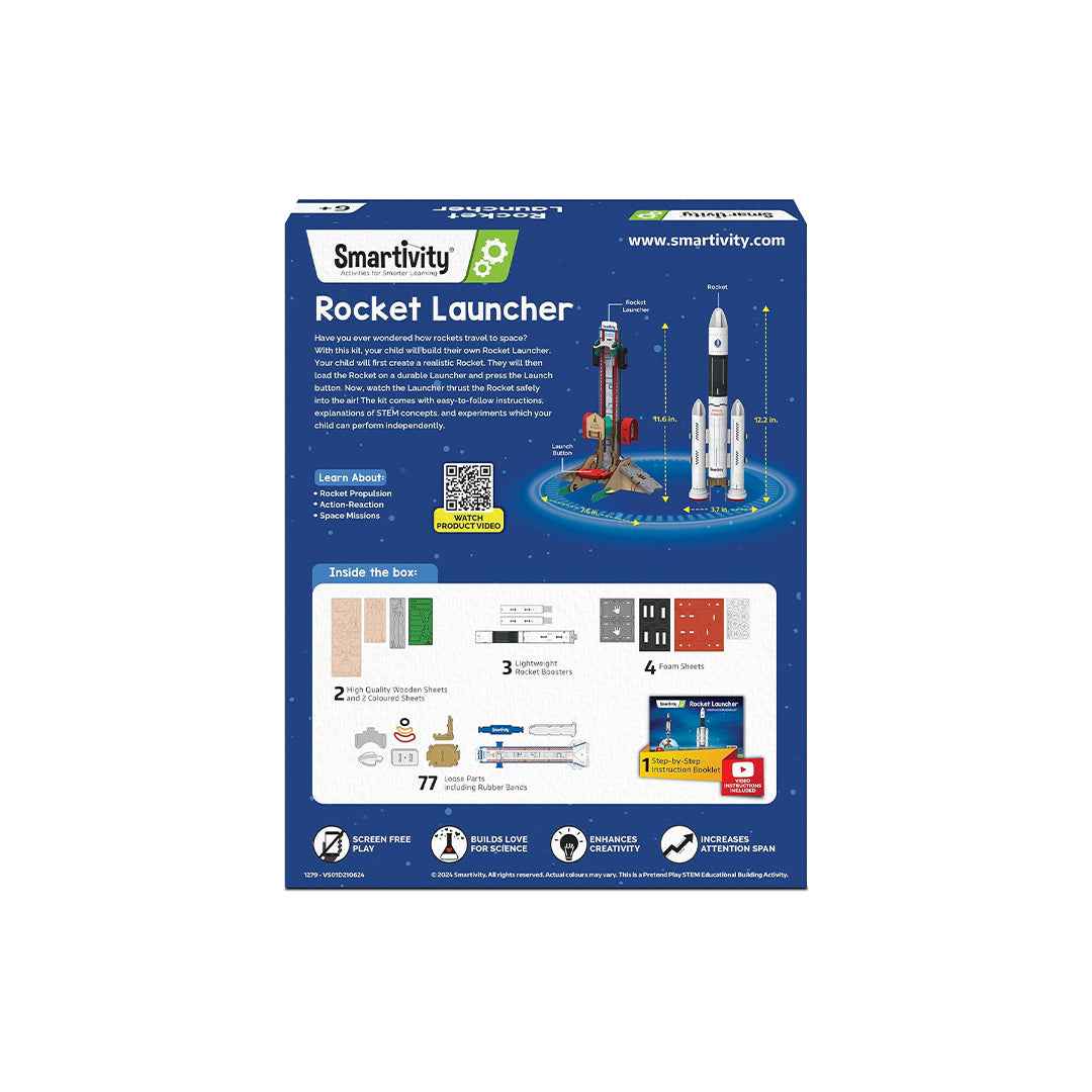 Smartivity Rocket Launcher - DIY STEM Construction Kit (6-14Y) - Toyspry