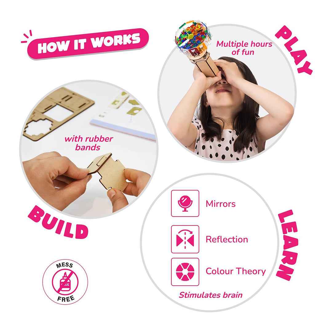 Smartivity STEM Kaleidoscope - DIY Optics Building Kit (6Y+) - Toyspry