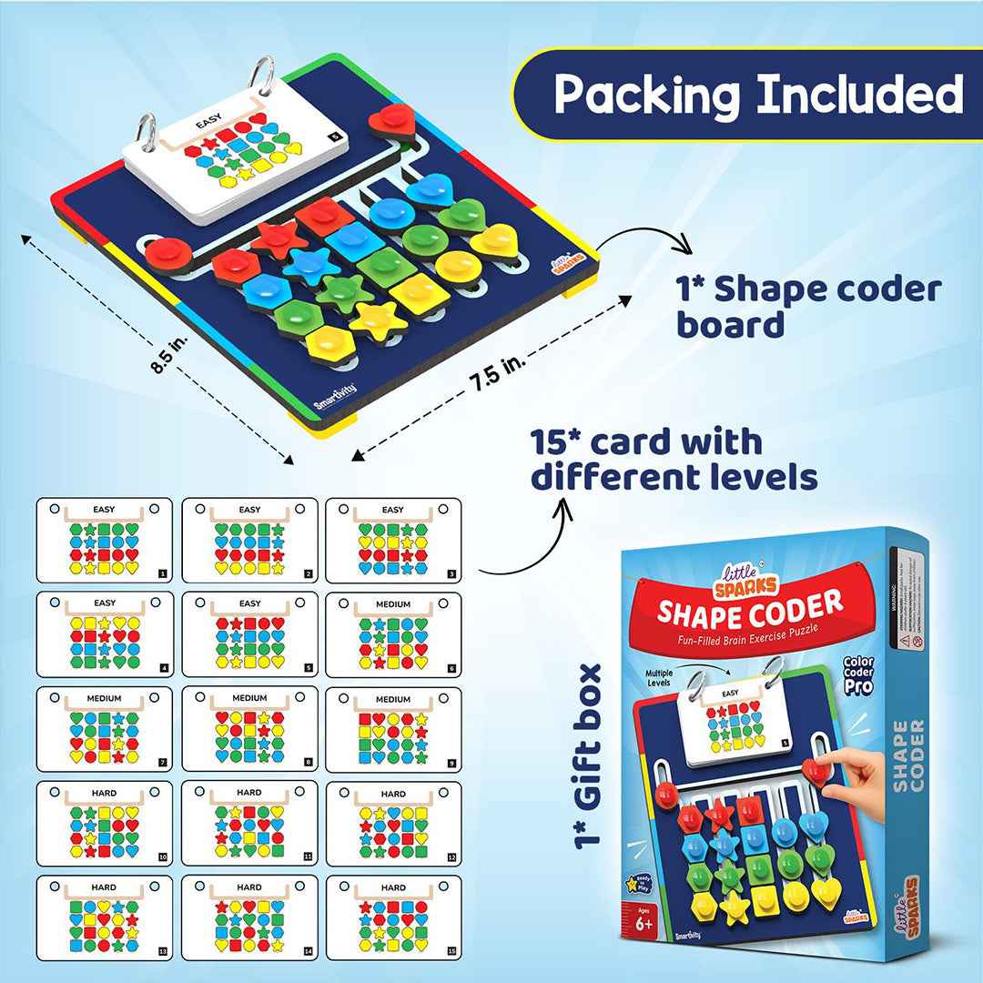 Smartivity Shape Coder - Logic & Pattern STEM Puzzle Toy (6Y+) - Toyspry