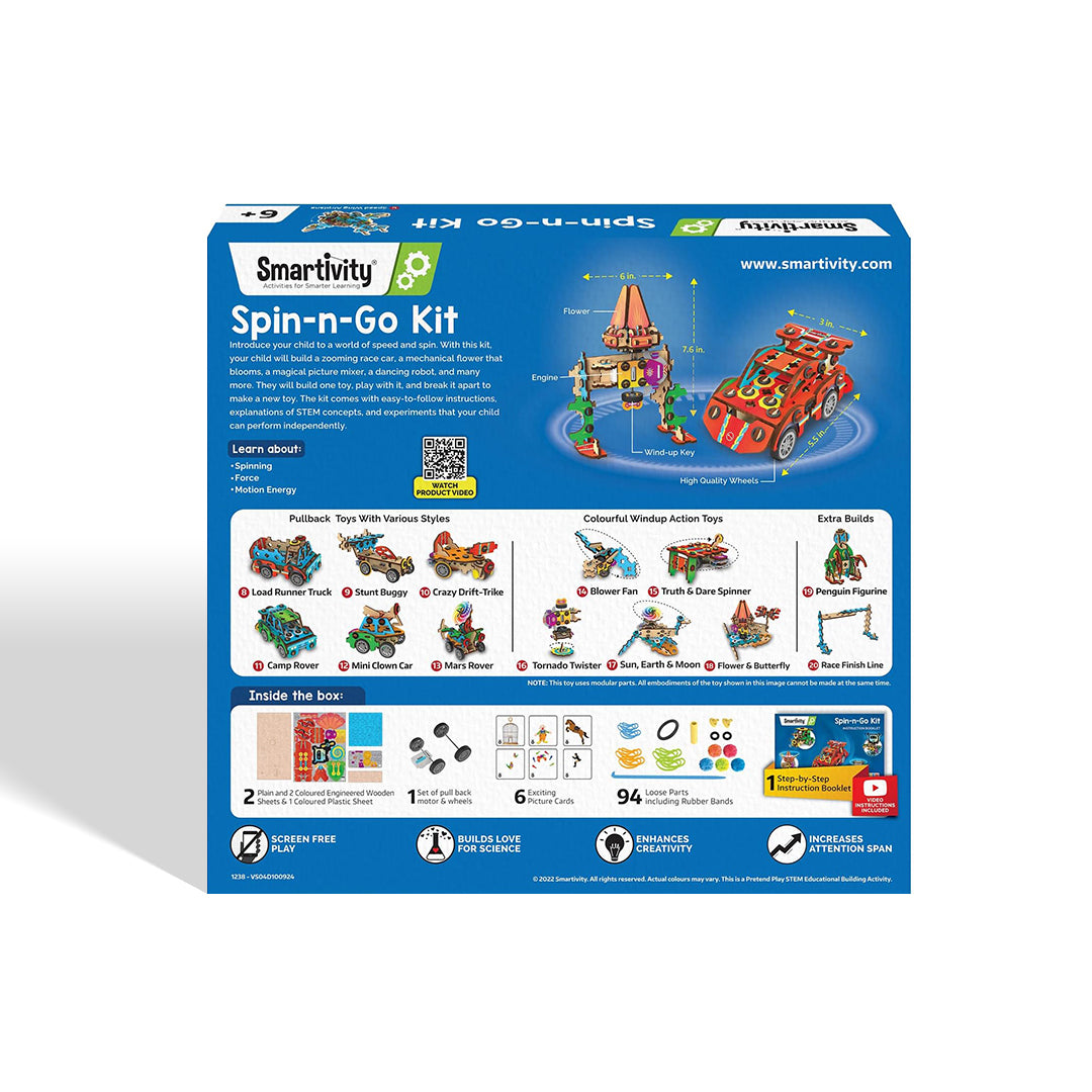 Smartivity Spin-n-Go | 20-in-1 DIY STEM Kit