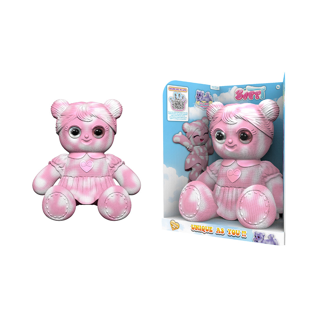 Soft T Teddy Girl Plush Doll - 28cm Soft and Cuddly Toy for Kids